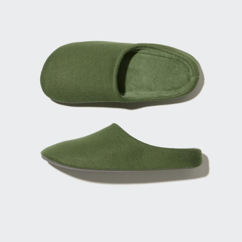 Uniqlo Sweat Jersey Pantoffels Dames Groen | 9462610