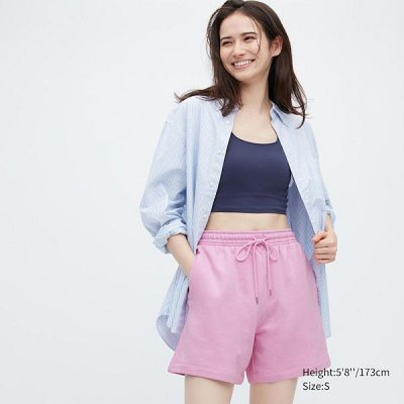 Uniqlo Sweat Korte Broek Dames Roze | 9632669
