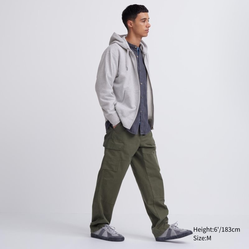 Uniqlo Sweat Long-sleeve Full-zip Hoodie Heren Grijs | 5820383