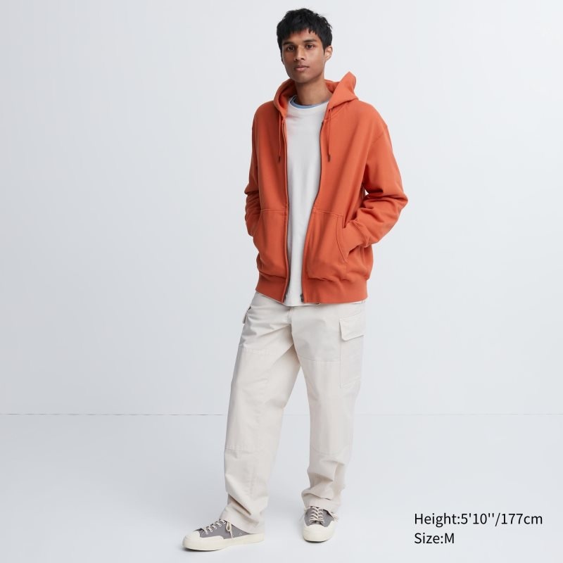 Uniqlo Sweat Long-sleeve Full-zip Hoodie Heren Grijs | 5820383