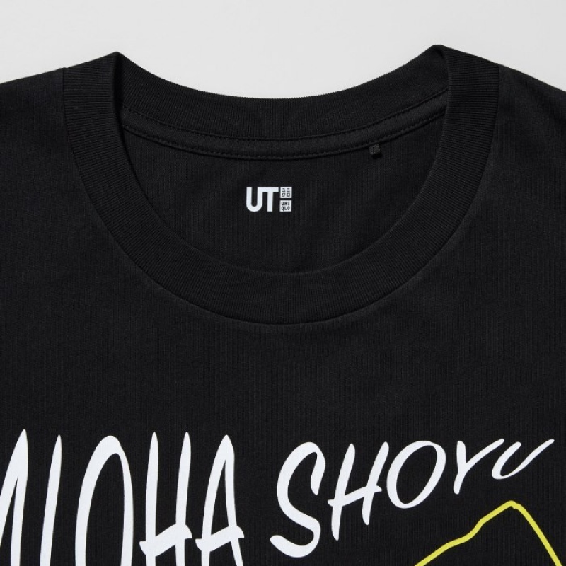 Uniqlo The Brands Hawaii UT Short-Sleeve Aloha Shoyu T-shirts Dames Zwart | 5942405