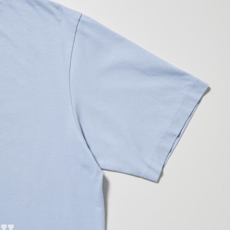 Uniqlo The Brands Hawaii UT Short-Sleeve Matsumoto Shave Ice T-shirts Dames Blauw | 2732374