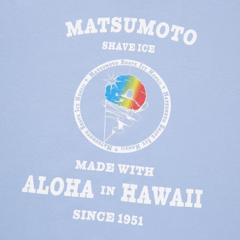Uniqlo The Brands Hawaii UT Short-Sleeve Matsumoto Shave Ice T-shirts Dames Blauw | 2732374