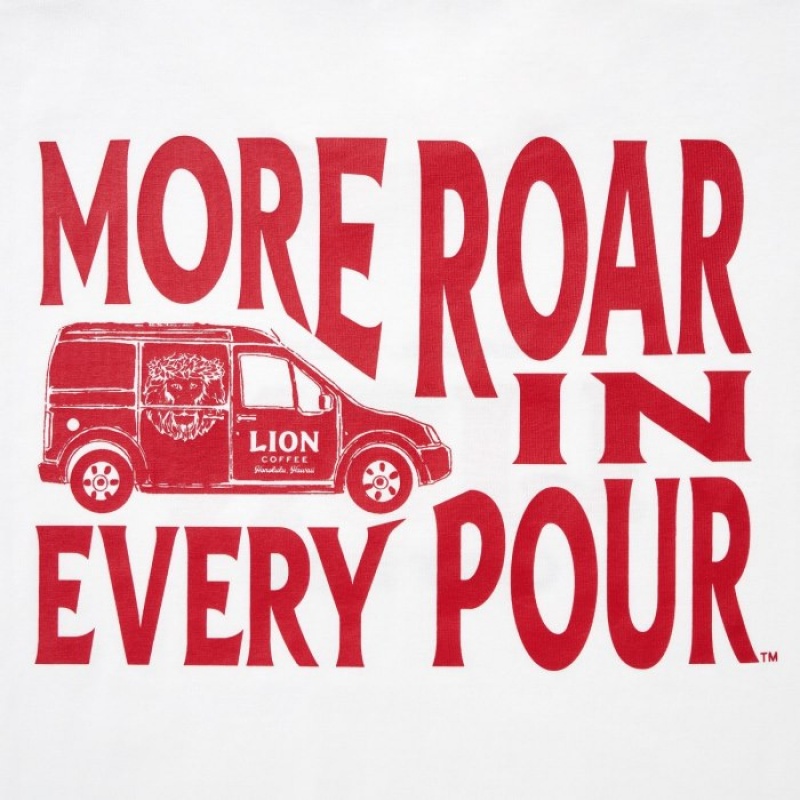 Uniqlo The Brands Hawaii UT Short-Sleeve Lion Coffee T-shirts Dames Wit | 2237122