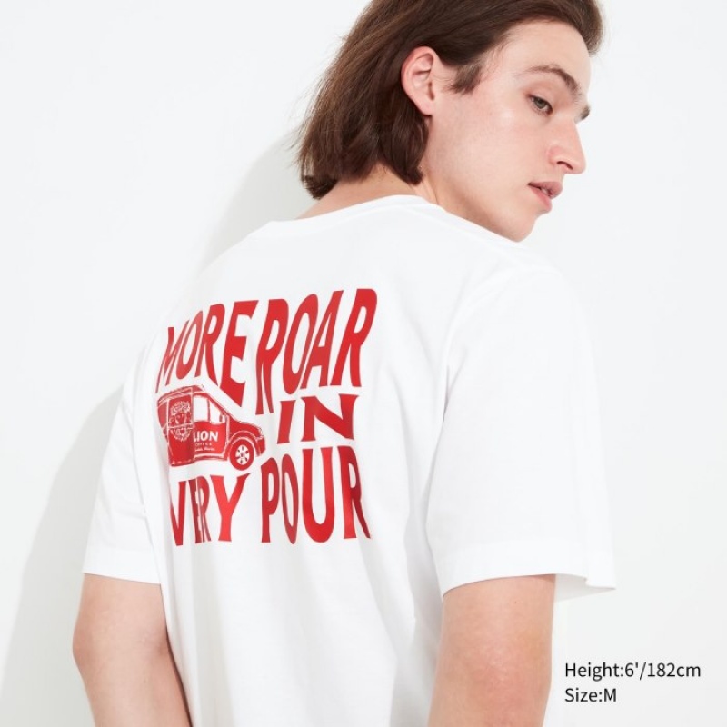 Uniqlo The Brands Hawaii UT Short-Sleeve Lion Coffee T-shirts Dames Wit | 2237122