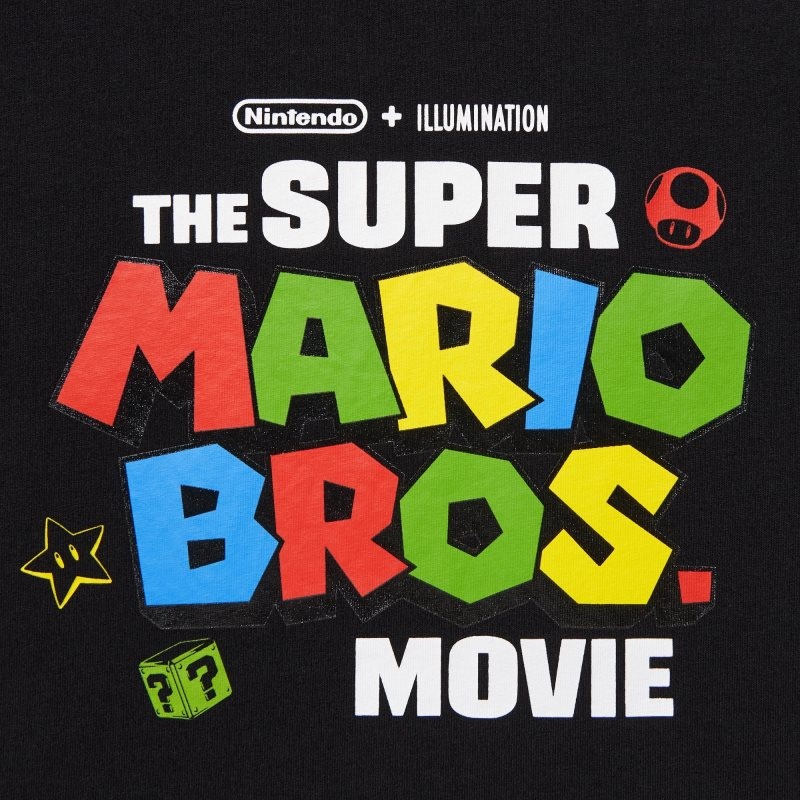 Uniqlo The Super Mario Bros. Movie Ut Short Sleeve Graphic T-shirts Heren Zwart | 9684158
