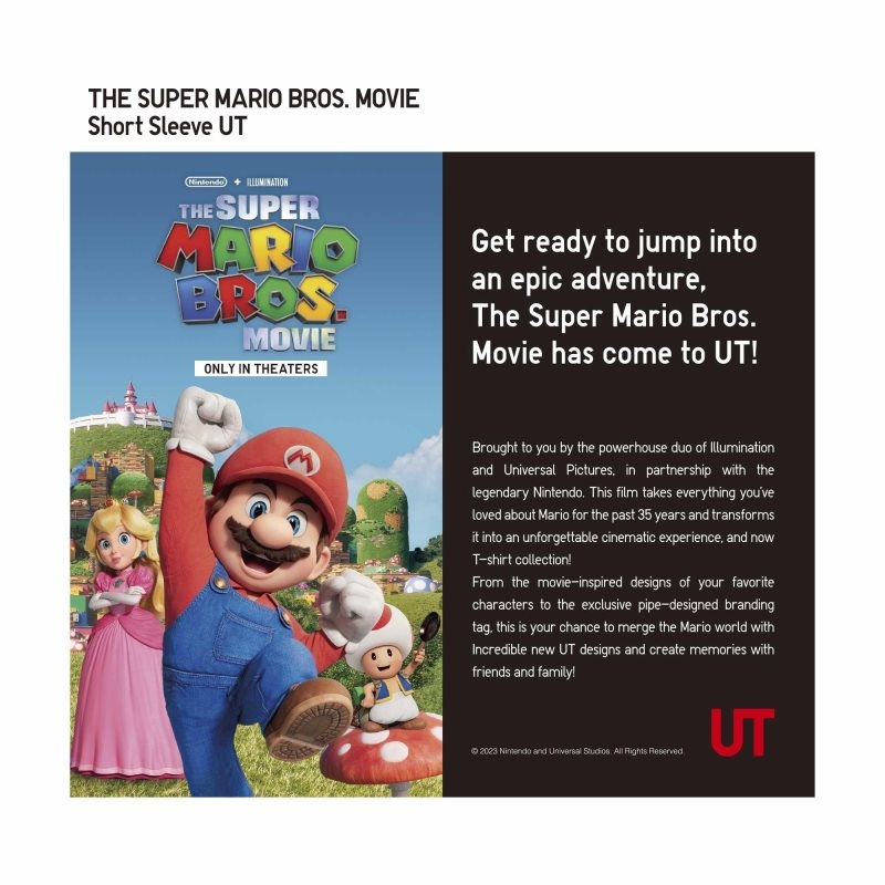 Uniqlo The Super Mario Bros. Movie Ut Short Sleeve Graphic T-shirts Heren Zwart | 9684158
