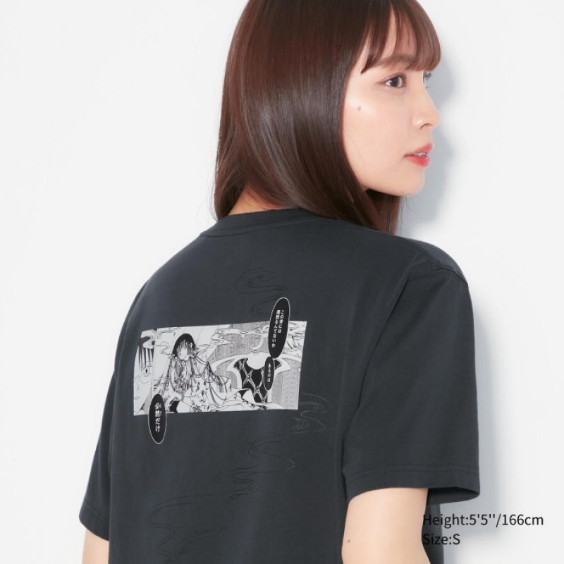 Uniqlo The World of CLAMP UT Short Sleeve T-shirts Dames Grijs | 2502818