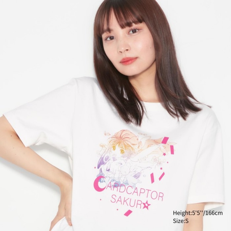 Uniqlo The World of CLAMP UT Short Sleeve T-shirts Dames Wit | 8383027