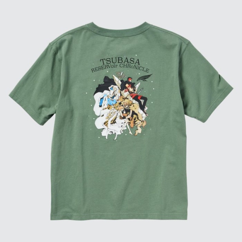 Uniqlo The World of CLAMP UT Short Sleeve T-shirts Dames Groen | 3879242