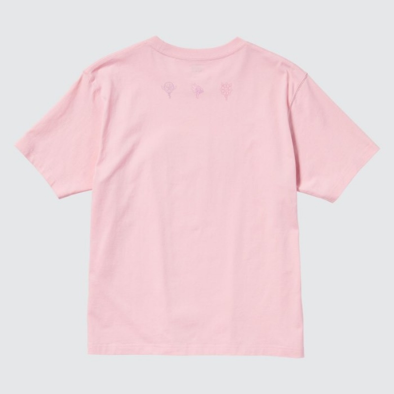 Uniqlo The World of CLAMP UT Short Sleeve T-shirts Dames Roze | 1652212