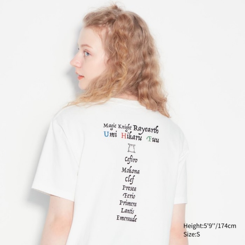 Uniqlo The World of CLAMP UT Short Sleeve T-shirts Dames Wit | 9961147