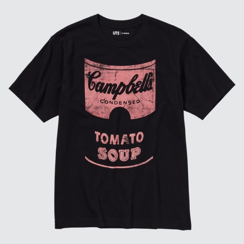 Uniqlo UT Archive UT Short Sleeve Andy Warhol T-shirts Dames Zwart | 9344696