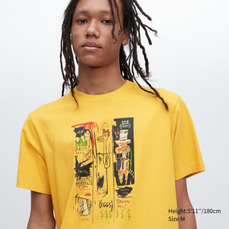Uniqlo UT Archive UT Short Sleeve Jean-Michel Basquiat T-shirts Dames Geel | 4043314