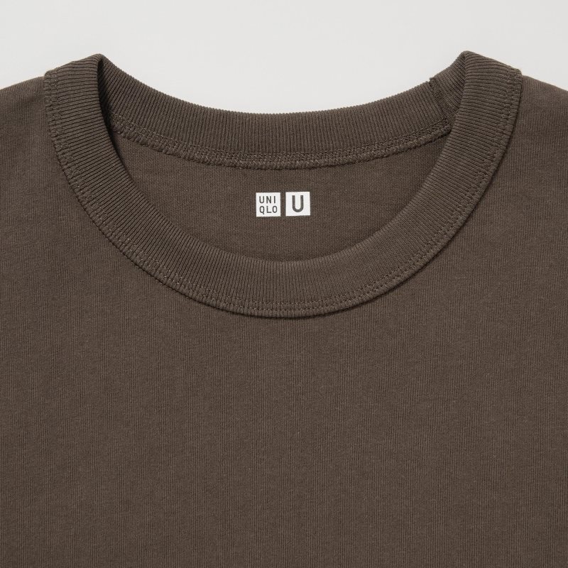 Uniqlo U Crew Neck Short-sleeve T-shirts Heren Bruin | 5974341