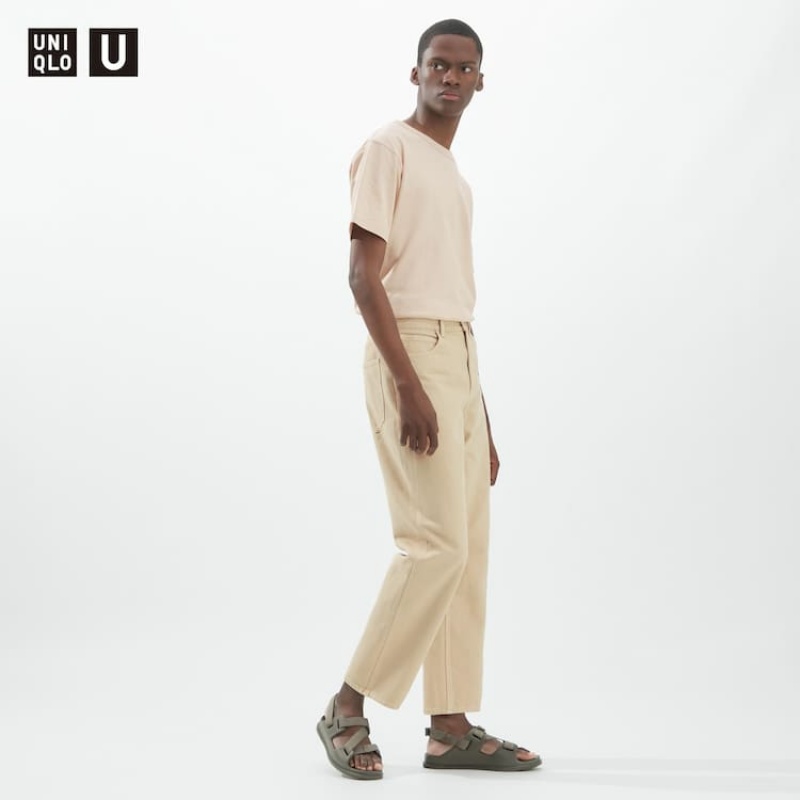 Uniqlo U Regular Fit Jeans Heren Beige | 3697080