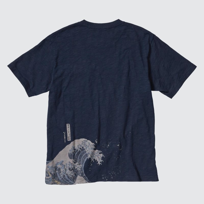 Uniqlo Ukiyo-e Ut Short-sleeve Graphic T-shirts Heren Donkerblauw | 9219948