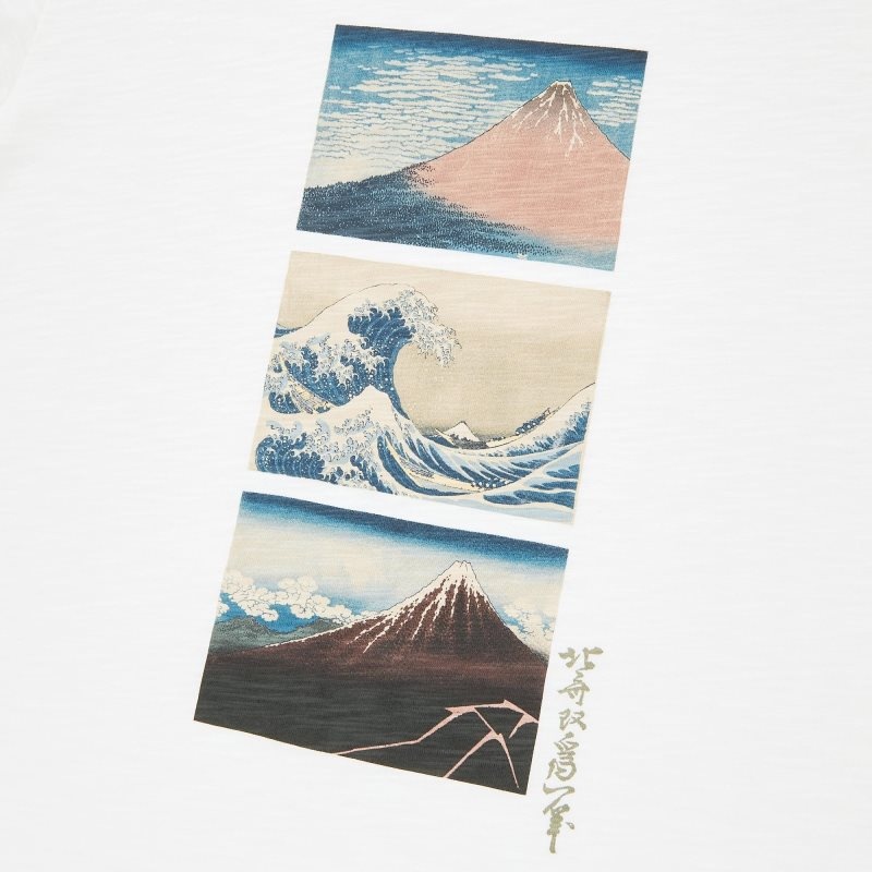 Uniqlo Ukiyo-e Ut Short-sleeve Graphic T-shirts Heren Wit | 4123773