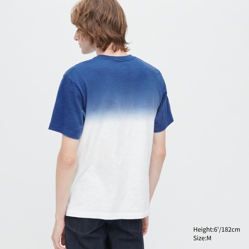 Uniqlo Ukiyo-e Ut Short-sleeve Graphic T-shirts Heren Blauw | 9068234