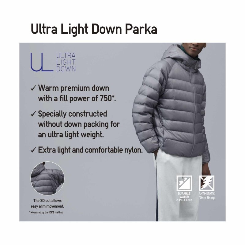 Uniqlo Ultra Light Down 3d Cut Parka Heren Olijfgroen | 900631