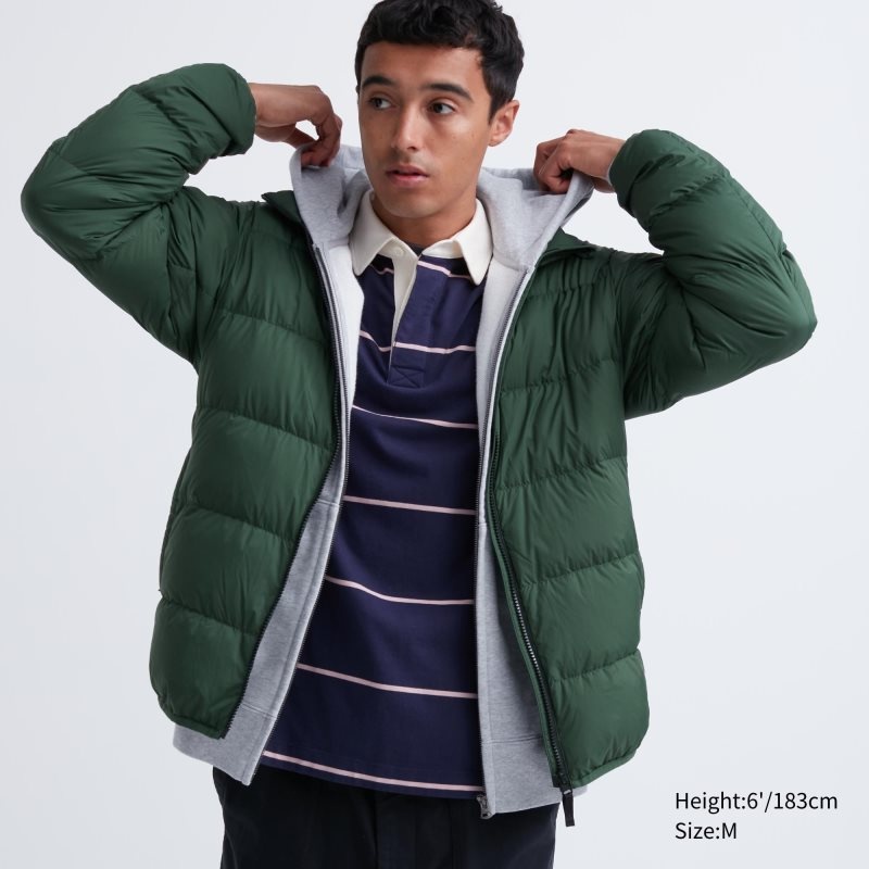 Uniqlo Ultra Light Down 3d Cut Wide Quilt Jassen Heren Groen | 8567956