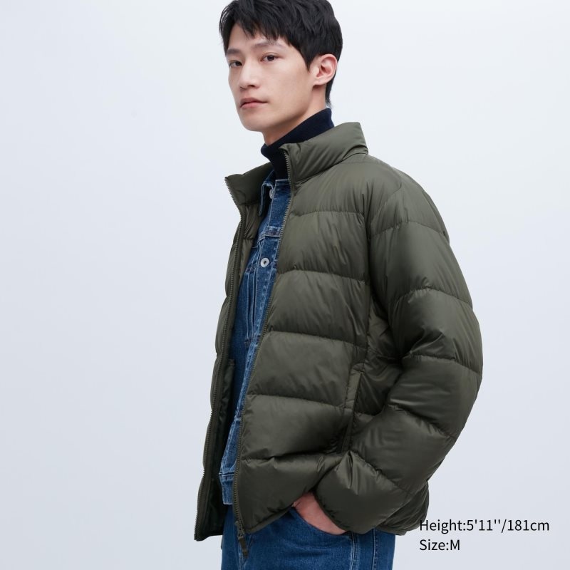 Uniqlo Ultra Light Down 3d Cut Wide Quilt Jassen Heren Olijfgroen | 892128