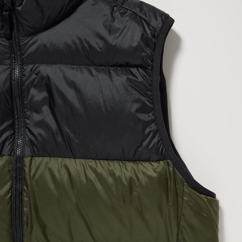 Uniqlo Ultra Light Down Color Block Vest Heren Bruin | 8035259