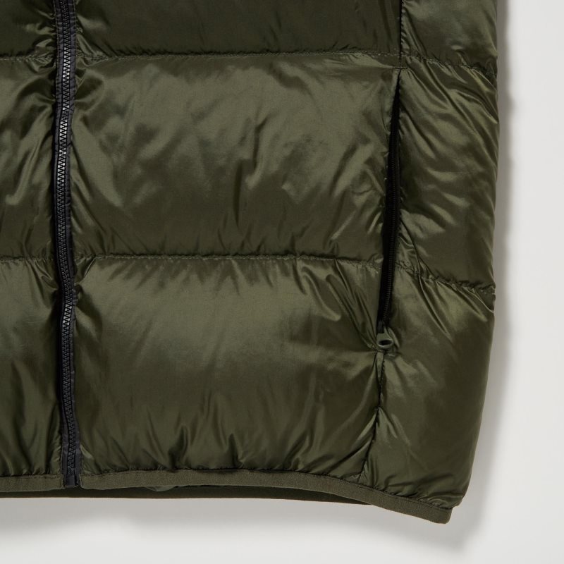 Uniqlo Ultra Light Down Color Block Vest Heren Bruin | 8035259