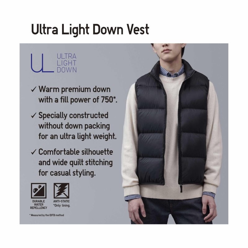 Uniqlo Ultra Light Down Vest Heren Donkerblauw | 4480959