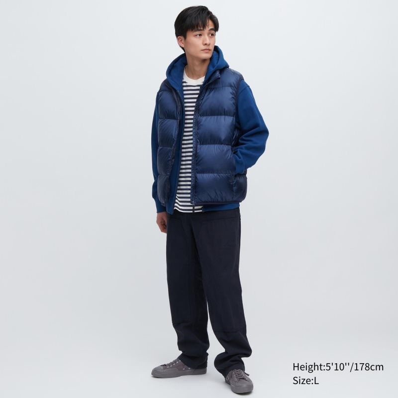 Uniqlo Ultra Light Down Wide Quilt Vest Heren Groen | 510610