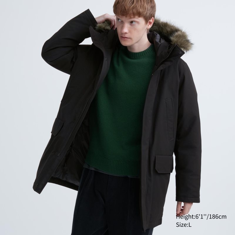 Uniqlo Ultra Warm Hybrid Down Jassen Heren Zwart | 1475012