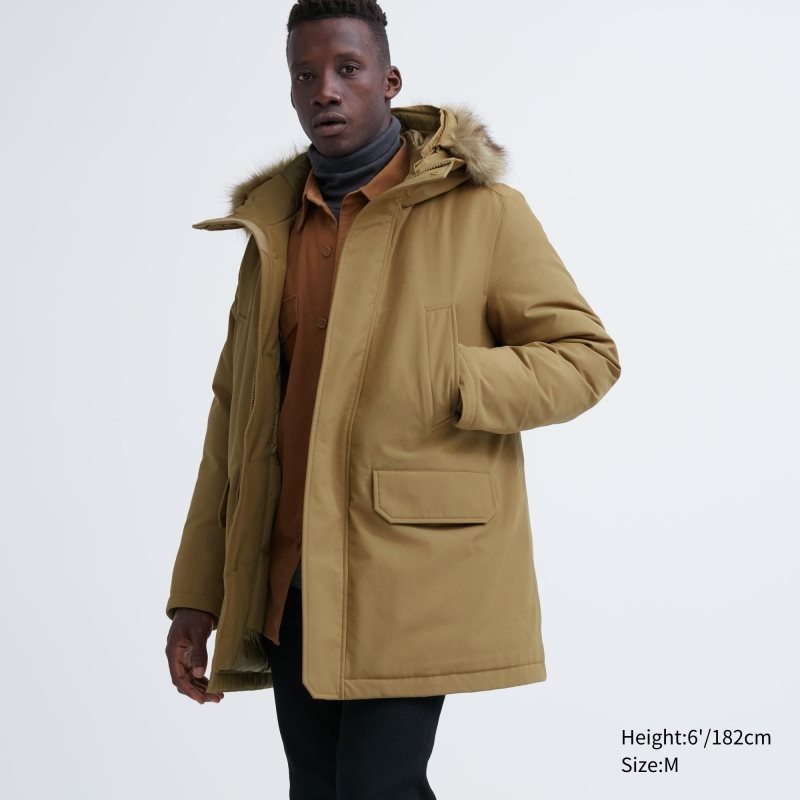 Uniqlo Ultra Warm Hybrid Down Jassen Heren Beige | 7234638