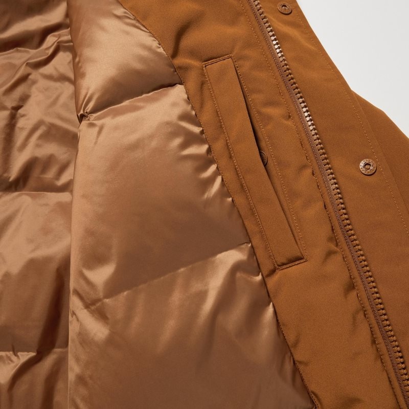 Uniqlo Ultra Warm Hybrid Down Jassen Heren Bruin | 3844206