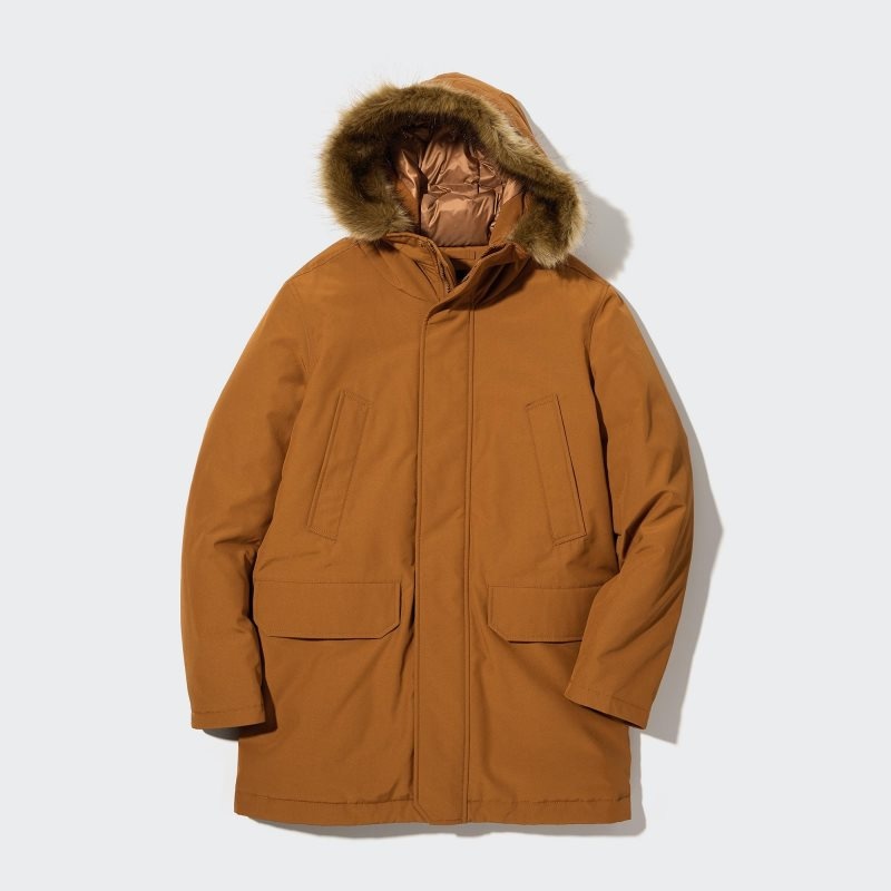 Uniqlo Ultra Warm Hybrid Down Jassen Heren Bruin | 3844206