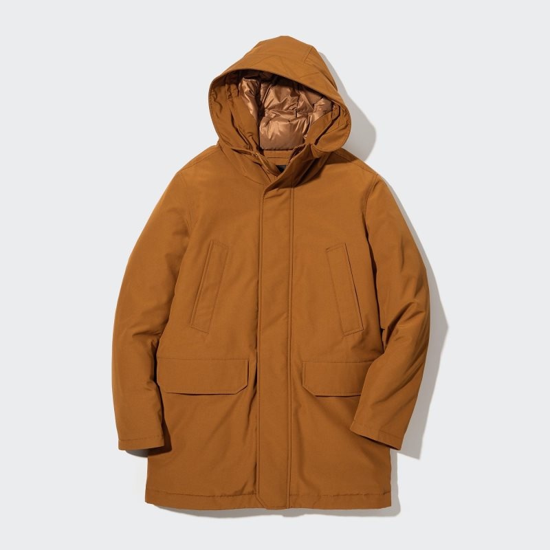 Uniqlo Ultra Warm Hybrid Down Jassen Heren Bruin | 3844206