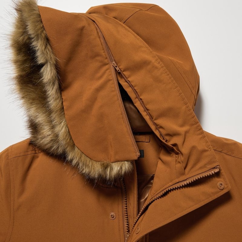 Uniqlo Ultra Warm Hybrid Down Jassen Heren Bruin | 3844206