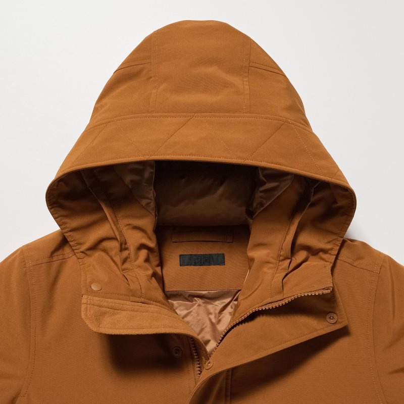 Uniqlo Ultra Warm Hybrid Down Jassen Heren Bruin | 3844206