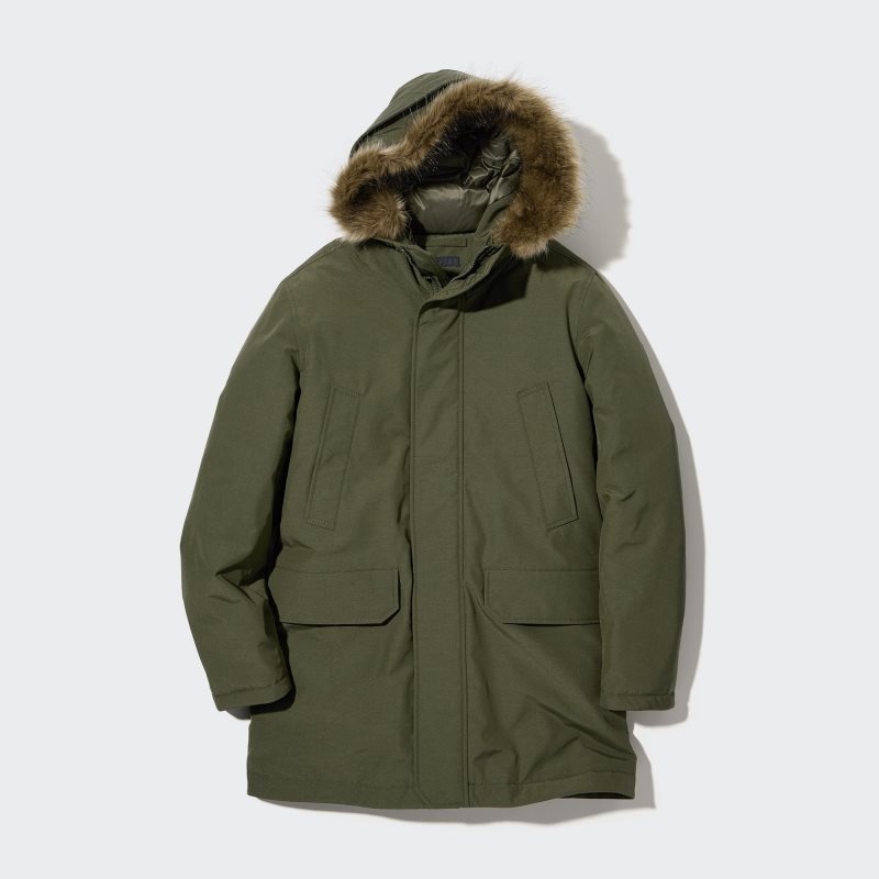 Uniqlo Ultra Warm Hybrid Down Jassen Heren Olijfgroen | 4402392