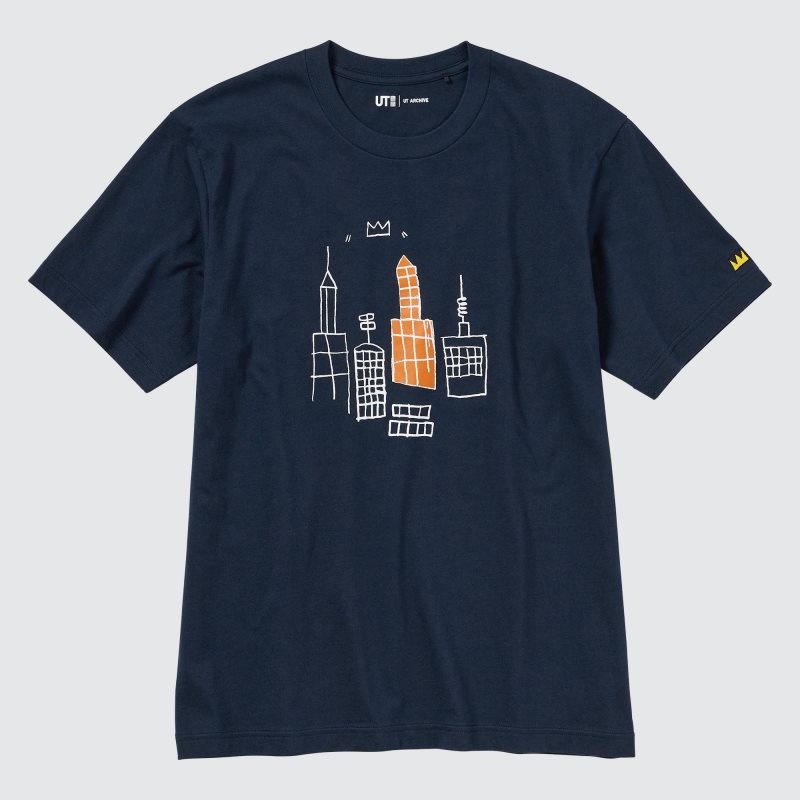 Uniqlo Ut Archive Ut Short Sleeve Graphic Jean-michel Basquiat T-shirts Heren Donkerblauw | 6105423