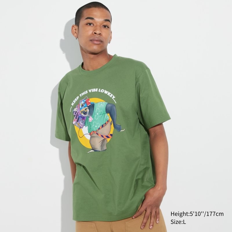 Uniqlo Utgp2023: Magic For All Ut Short-sleeve Graphic Psychkennedy T-shirts Heren Groen | 5902821