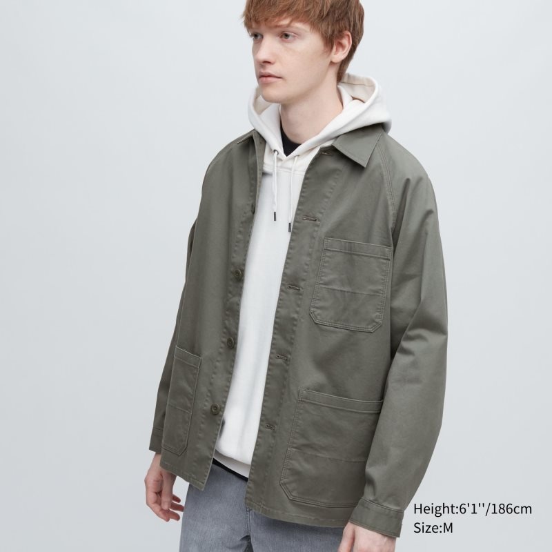 Uniqlo Utility Jassen Heren Olijfgroen | 8541930