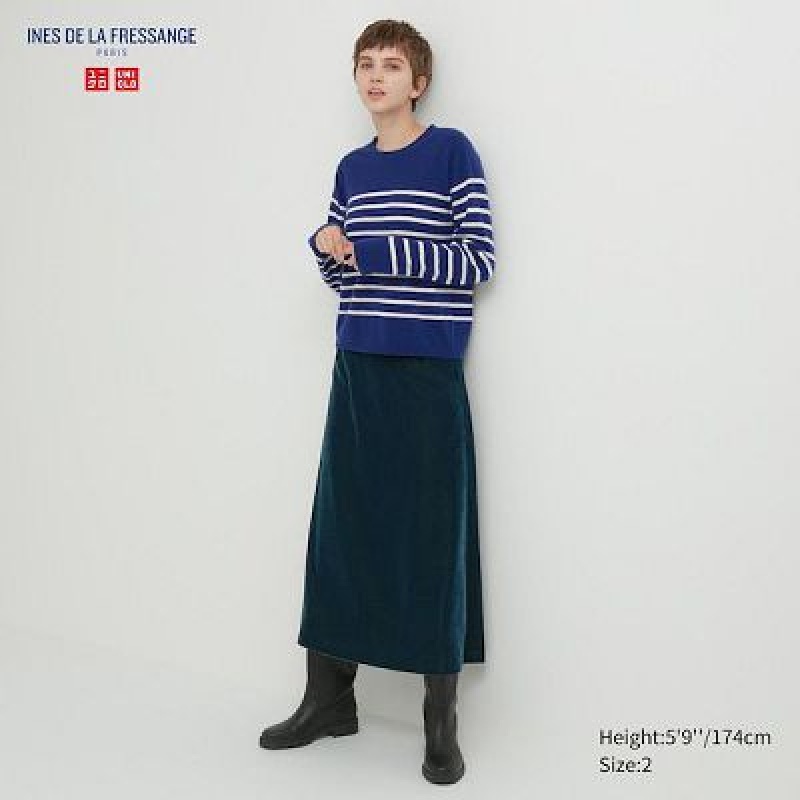 Uniqlo Velvet Narrow Rokken Dames Groen | 9331323