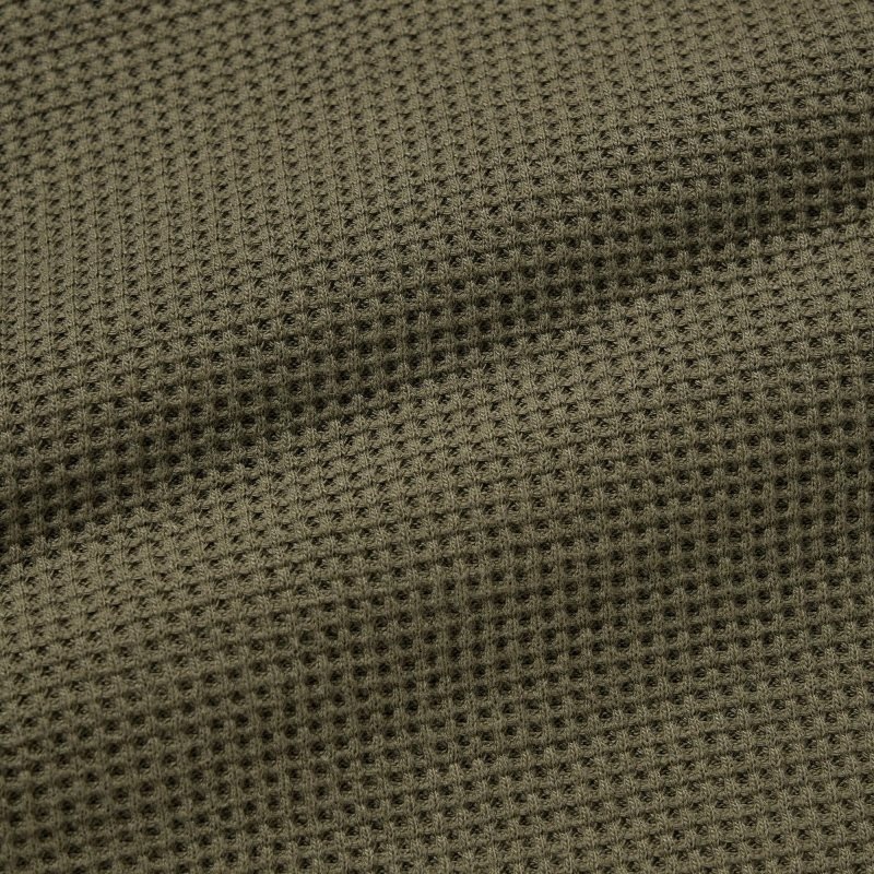 Uniqlo Waffle Long-sleeve Henley T-shirts Heren Groen | 4960231