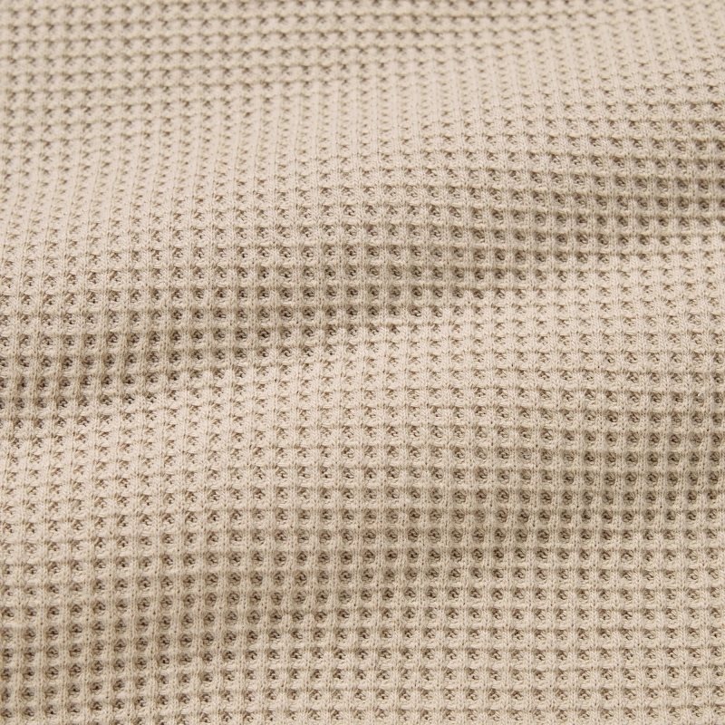 Uniqlo Waffle Long-sleeve Henley T-shirts Heren Beige | 1052676