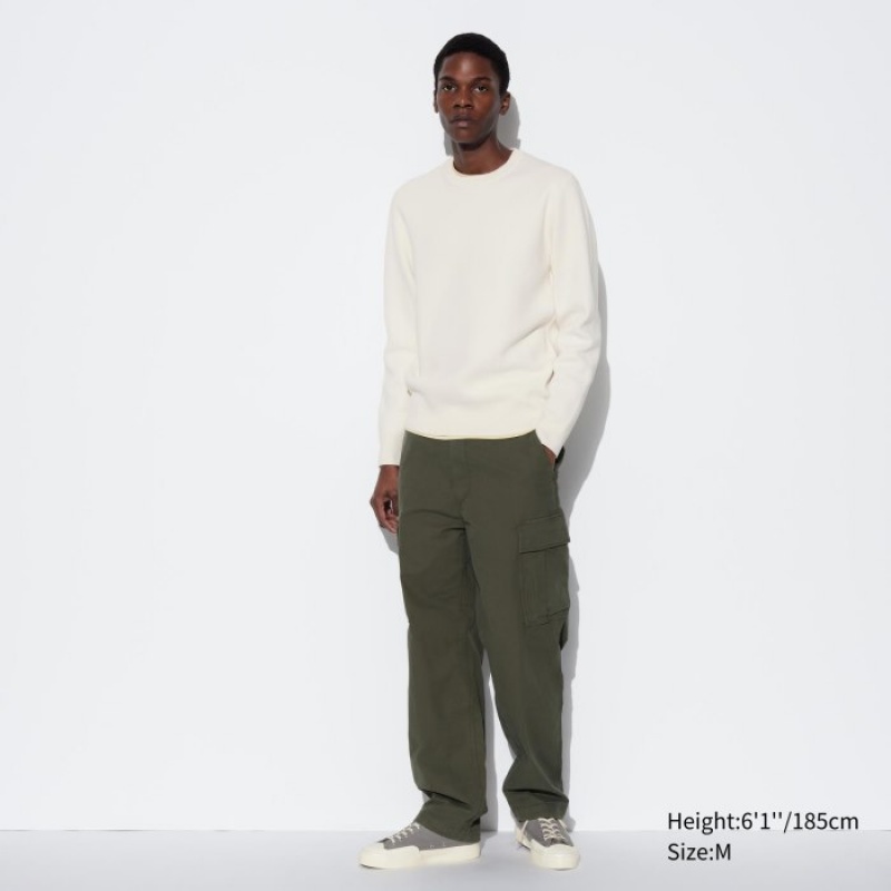 Uniqlo Washable Milano Ribbed Crew Neck Long-Sleeve Truien Dames Wit | 2903403