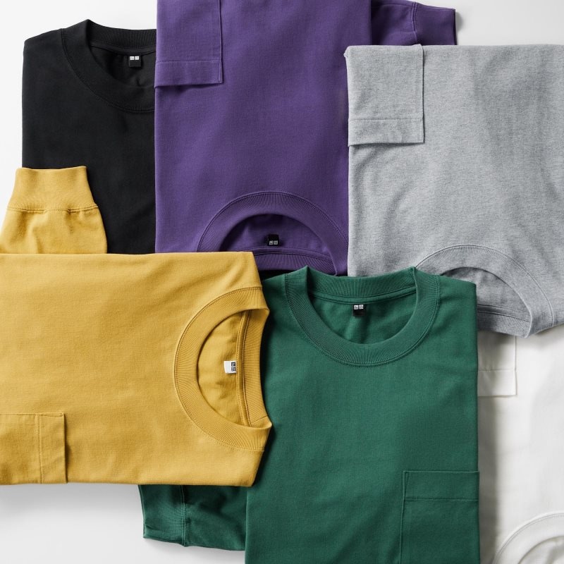 Uniqlo Washed Cotton Crew Neck Long-sleeve T-shirts Heren Zwart | 7436516