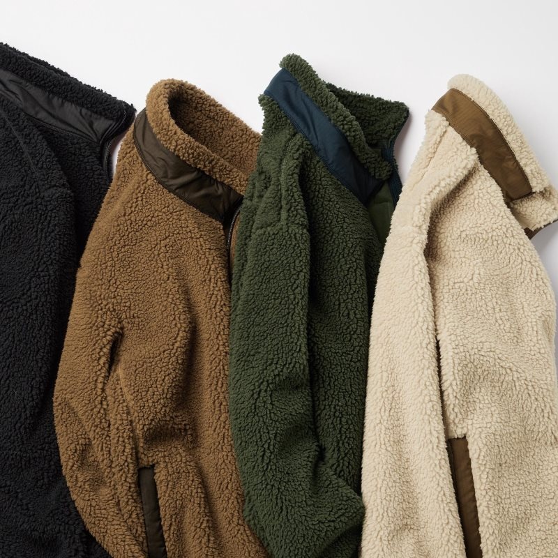 Uniqlo Windproof Outer Fleece Jassen Heren Zwart | 2369606