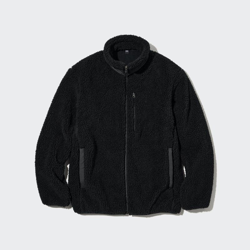 Uniqlo Windproof Outer Fleece Jassen Heren Zwart | 2369606