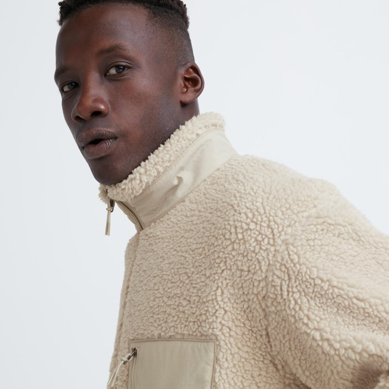 Uniqlo Windproof Outer Fleece Jassen Heren Zwart | 1533668