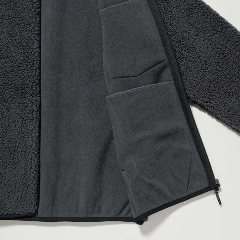 Uniqlo Windproof Outer Fleece Jassen Heren Zwart | 1533668